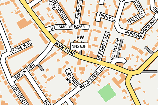 NN5 6JF map - OS OpenMap – Local (Ordnance Survey)