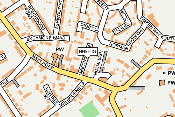 NN5 6JG map - OS OpenMap – Local (Ordnance Survey)