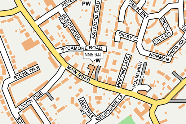 NN5 6JJ map - OS OpenMap – Local (Ordnance Survey)