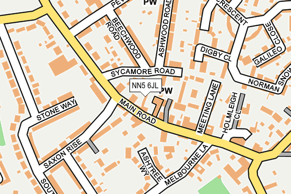 NN5 6JL map - OS OpenMap – Local (Ordnance Survey)