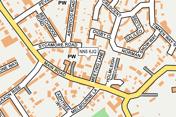 NN5 6JQ map - OS OpenMap – Local (Ordnance Survey)