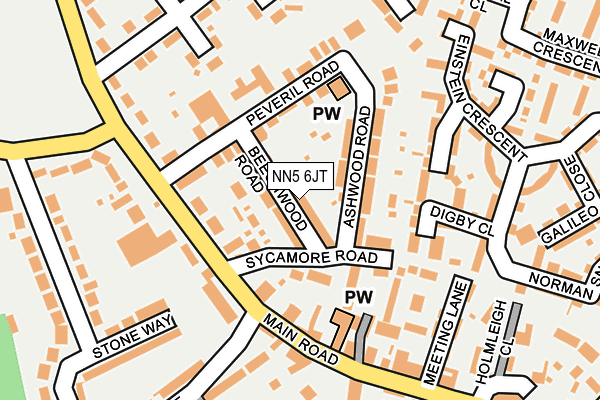 NN5 6JT map - OS OpenMap – Local (Ordnance Survey)