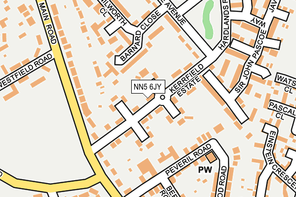 NN5 6JY map - OS OpenMap – Local (Ordnance Survey)
