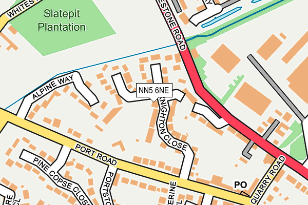 NN5 6NE map - OS OpenMap – Local (Ordnance Survey)