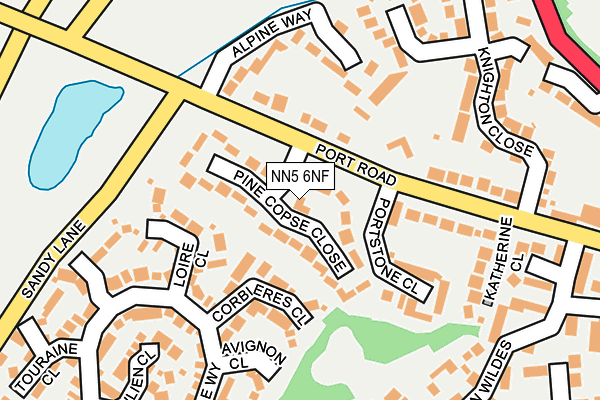 NN5 6NF map - OS OpenMap – Local (Ordnance Survey)