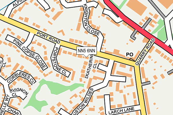 NN5 6NN map - OS OpenMap – Local (Ordnance Survey)
