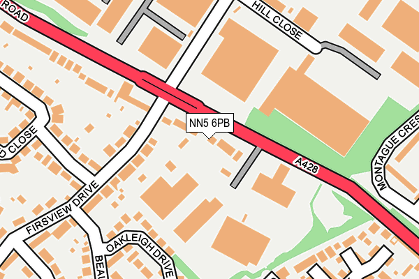 NN5 6PB map - OS OpenMap – Local (Ordnance Survey)