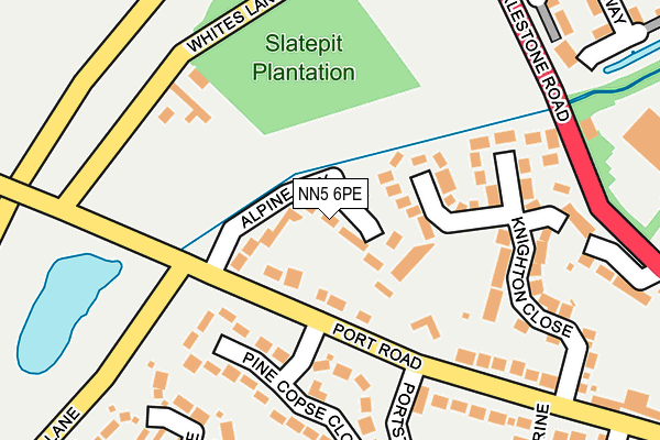 NN5 6PE map - OS OpenMap – Local (Ordnance Survey)