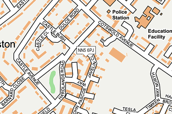 NN5 6PJ map - OS OpenMap – Local (Ordnance Survey)