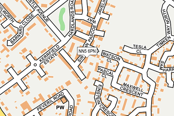 NN5 6PN map - OS OpenMap – Local (Ordnance Survey)
