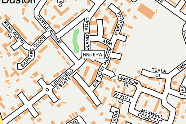 NN5 6PW map - OS OpenMap – Local (Ordnance Survey)