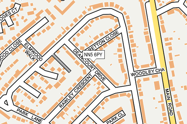 NN5 6PY map - OS OpenMap – Local (Ordnance Survey)