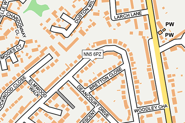 NN5 6PZ map - OS OpenMap – Local (Ordnance Survey)