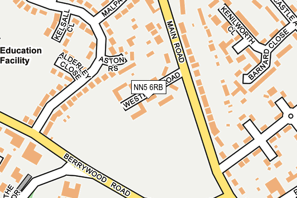 NN5 6RB map - OS OpenMap – Local (Ordnance Survey)