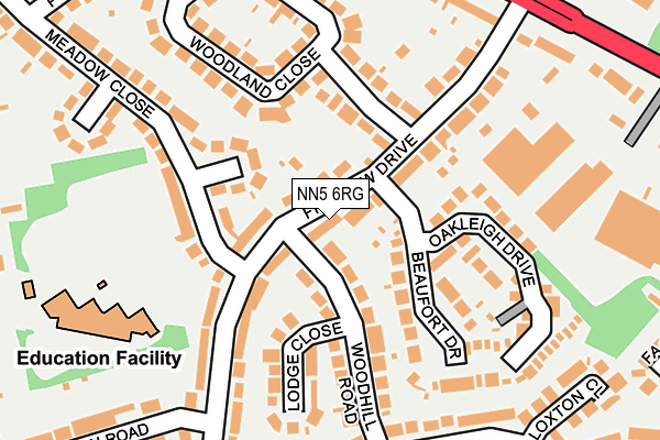 NN5 6RG map - OS OpenMap – Local (Ordnance Survey)