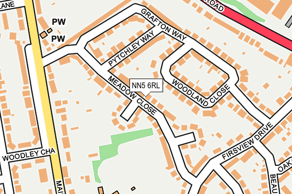 NN5 6RL map - OS OpenMap – Local (Ordnance Survey)