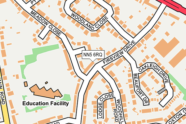 NN5 6RQ map - OS OpenMap – Local (Ordnance Survey)