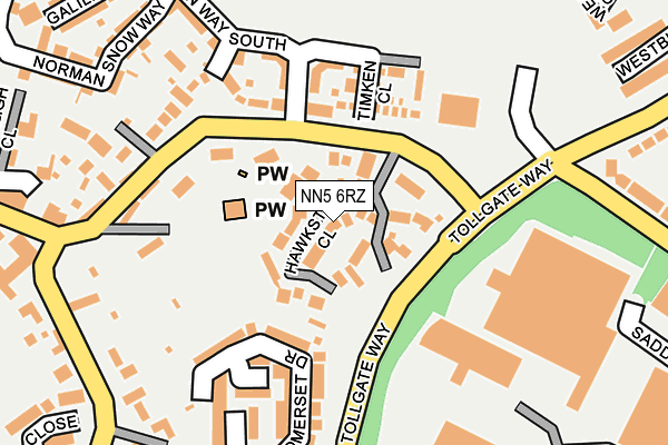 NN5 6RZ map - OS OpenMap – Local (Ordnance Survey)