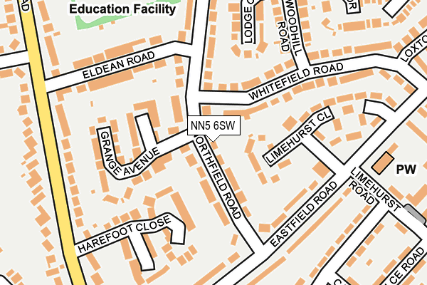 NN5 6SW map - OS OpenMap – Local (Ordnance Survey)