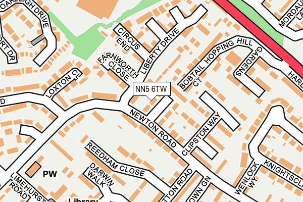 NN5 6TW map - OS OpenMap – Local (Ordnance Survey)