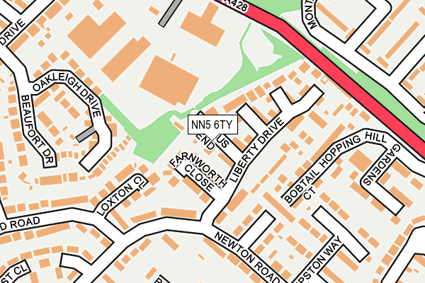 NN5 6TY map - OS OpenMap – Local (Ordnance Survey)