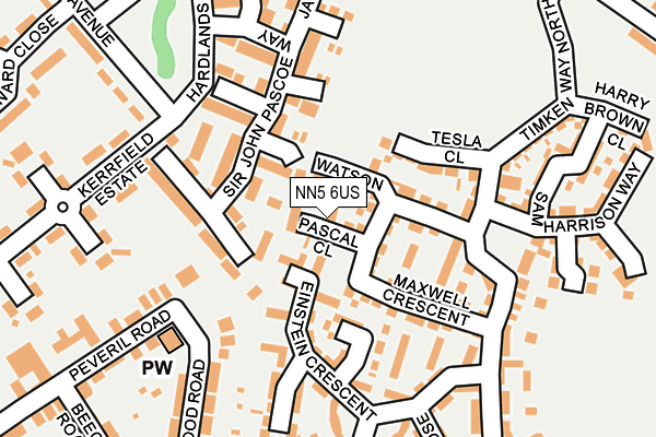 NN5 6US map - OS OpenMap – Local (Ordnance Survey)