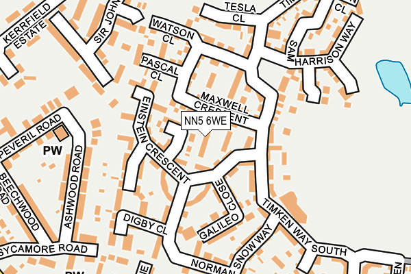NN5 6WE map - OS OpenMap – Local (Ordnance Survey)