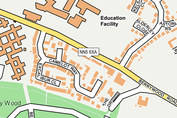 NN5 6XA map - OS OpenMap – Local (Ordnance Survey)