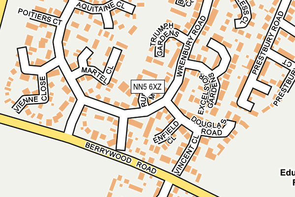 NN5 6XZ map - OS OpenMap – Local (Ordnance Survey)