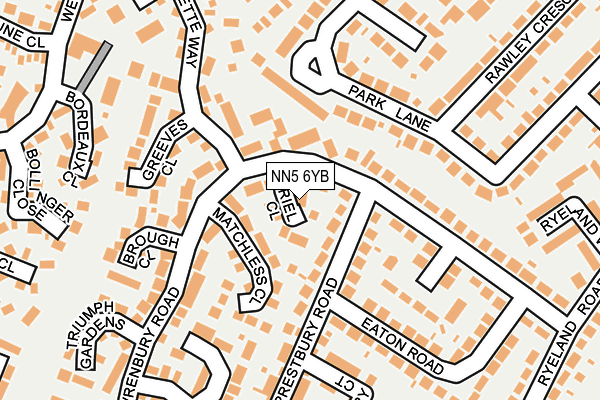 NN5 6YB map - OS OpenMap – Local (Ordnance Survey)