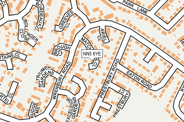 NN5 6YE map - OS OpenMap – Local (Ordnance Survey)