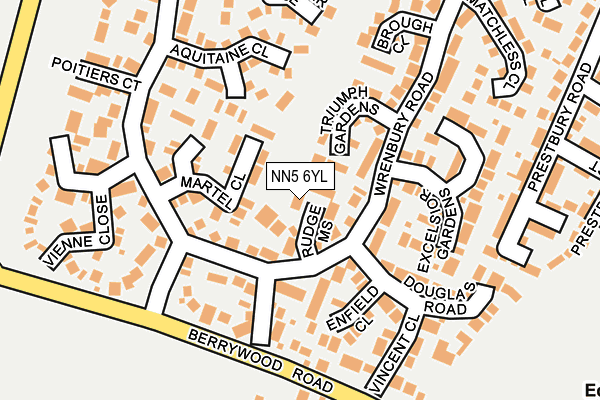 NN5 6YL map - OS OpenMap – Local (Ordnance Survey)