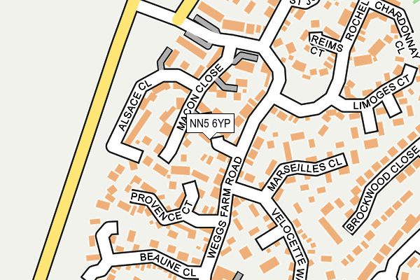 NN5 6YP map - OS OpenMap – Local (Ordnance Survey)