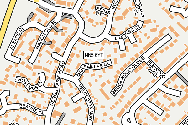 NN5 6YT map - OS OpenMap – Local (Ordnance Survey)