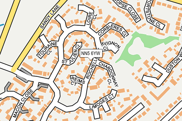 NN5 6YW map - OS OpenMap – Local (Ordnance Survey)