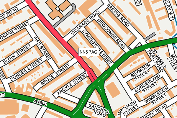 NN5 7AG map - OS OpenMap – Local (Ordnance Survey)