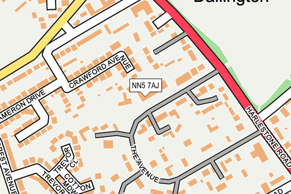 NN5 7AJ map - OS OpenMap – Local (Ordnance Survey)