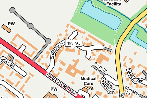 NN5 7AL map - OS OpenMap – Local (Ordnance Survey)