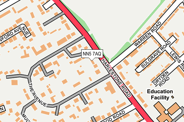 NN5 7AQ map - OS OpenMap – Local (Ordnance Survey)