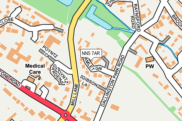 NN5 7AR map - OS OpenMap – Local (Ordnance Survey)