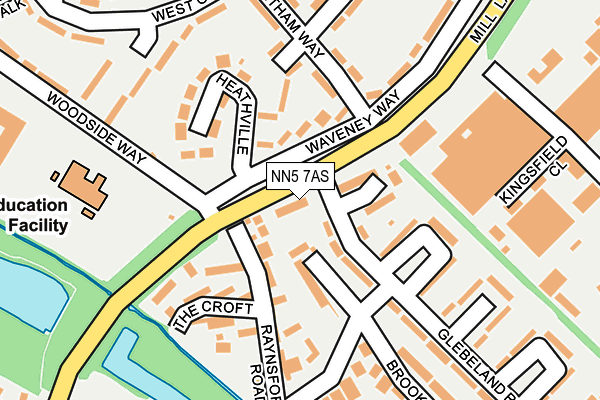 NN5 7AS map - OS OpenMap – Local (Ordnance Survey)