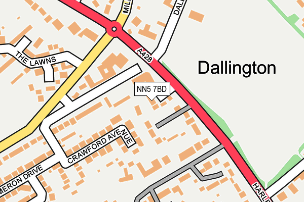 NN5 7BD map - OS OpenMap – Local (Ordnance Survey)