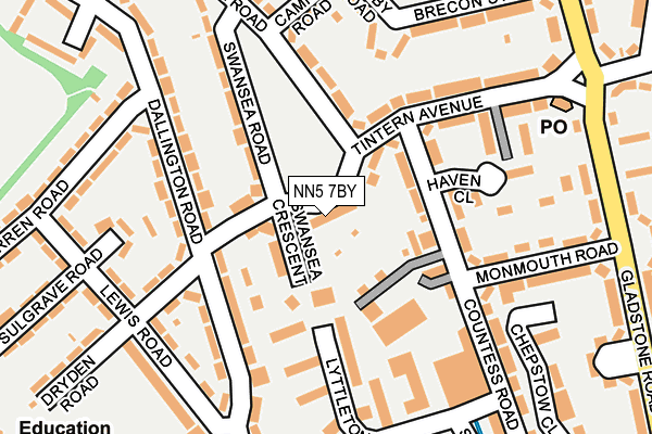 NN5 7BY map - OS OpenMap – Local (Ordnance Survey)