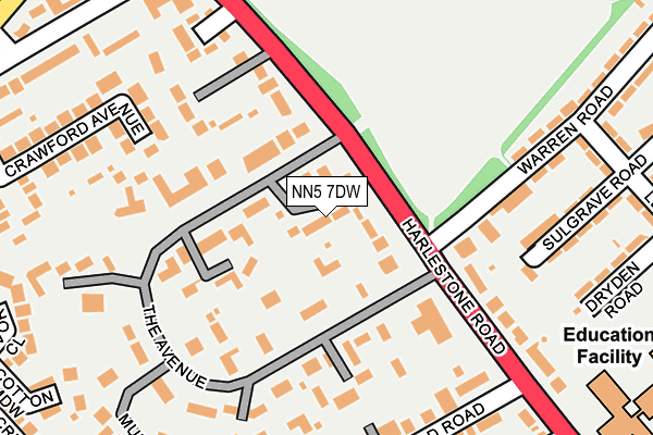 NN5 7DW map - OS OpenMap – Local (Ordnance Survey)