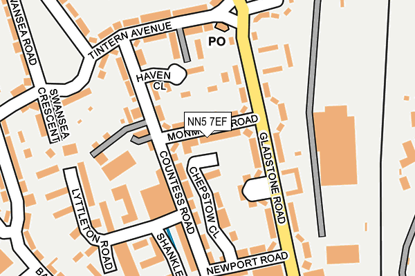NN5 7EF map - OS OpenMap – Local (Ordnance Survey)