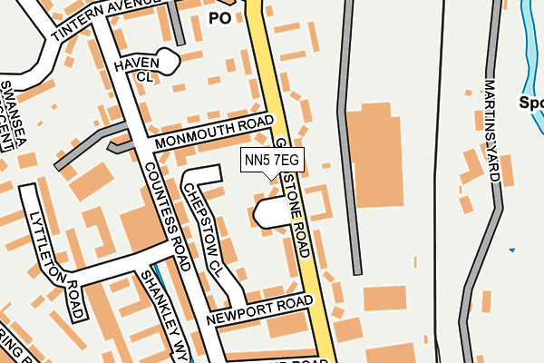 NN5 7EG map - OS OpenMap – Local (Ordnance Survey)