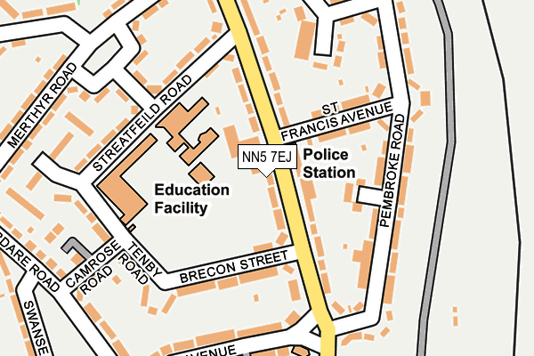 NN5 7EJ map - OS OpenMap – Local (Ordnance Survey)