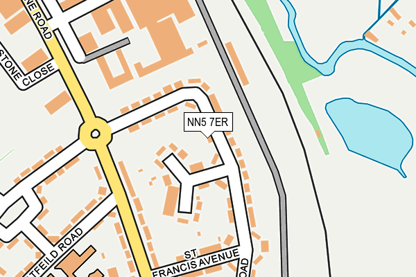 NN5 7ER map - OS OpenMap – Local (Ordnance Survey)