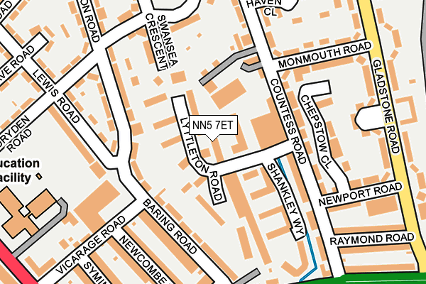 NN5 7ET map - OS OpenMap – Local (Ordnance Survey)