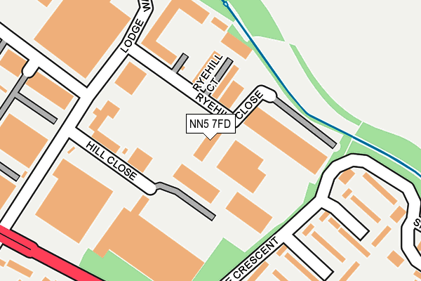 NN5 7FD map - OS OpenMap – Local (Ordnance Survey)